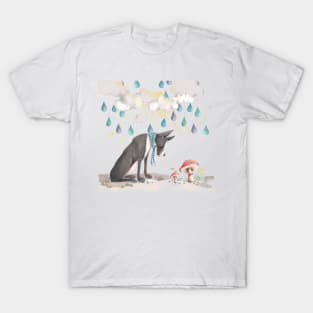 Baby room art with great dane and mouse T-Shirt